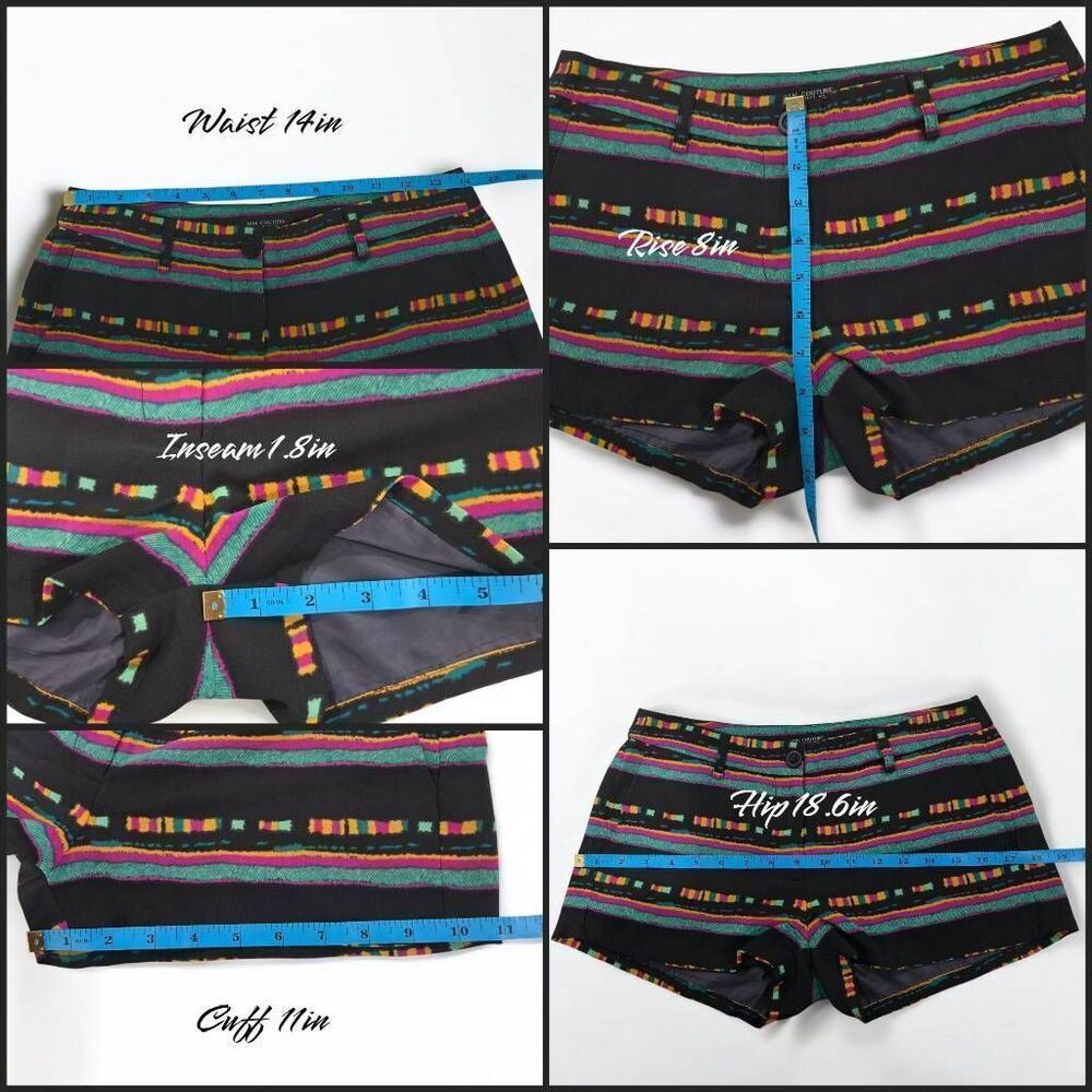 MM Couture by Miss Me Stripe Shorts(A081)-Size XS for Women - Picture 5 of 6